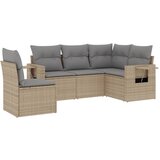 The Living Store Vrtna sedežna garnitura 5-delna z blazinami bež poli ratan - Vrtna Sedežna Garniture, (21452607) | Shoptok.si