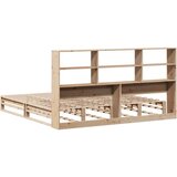 vidaXL Krevet s regalom za knjige bez madraca 180x200 cm masivno drvo | shoptok.hr