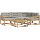  Set vanjskih sofa 5 pcs Bijela i svjetlosiva 79 x 79 x 37 cm | Eponuda.com