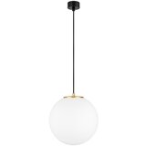 Sotto Luce Bela viseča svetilka z zlato obrobo TSUKI L, ⌀ 30 cm | Shoptok.si