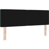 vidaXL Vzglavje z bisernimi gumbi, črno, 140 cm, žamet | Shoptok.si