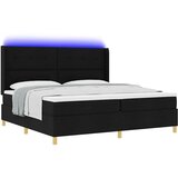 vidaXL Box spring krevet s madracem Crna 200 x 200 cm tkanina | shoptok.hr