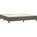  Krevet s oprugama i madracem tamnosivi 200x200 cm baršunasti | shoptok.hr