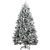  Umjetno božićno drvce 300 LED sa šarkama i kuglicama 240 cm | shoptok.hr