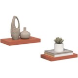  Stenska polica 2 pcs Rdeča 40 x 23,5 x 4 cm Konstruiran les, (5000201203) | Shoptok.si