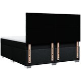  Krevet s oprugama i madracem crni 180x200 cm od tkanine | shoptok.hr