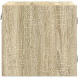 vidaXL Nočna omarica s steklenimi vrati sonoma hrast 35x37x35 cm | Shoptok.si