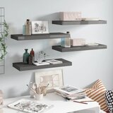 vidaXL Stenske police 4 kosi visok sijaj sive 60x23,5x3,8 cm MDF Cene