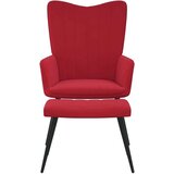 vidaXL Stolica za opuštanje s osloncem za noge boja vina baršunasta | shoptok.hr