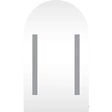 vidaXL Kopalniška omarica z ogledalom z LED obokana bela 42x13x70 cm | Shoptok.si
