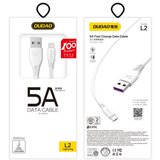 Dudao Kabel za iPhone USB - Lightning 5A 2m bel, (21831651) | Shoptok.si