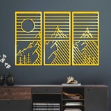 Wallity zidna dekoracija Scenic Trio G, Zlatna boja | ePonuda.com