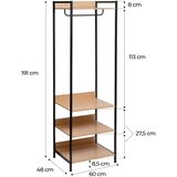 Casa Selección Odprta garderobna omara v naravni barvi 60x190x48 cm Armarios – | Shoptok.si