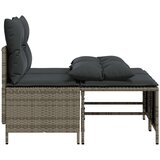  4-dijelni set vrtnih sofa od poliratana s jastucima sivi | shoptok.hr