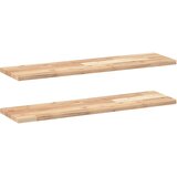  Plutajuće police 2 kom 80x20x2 cm Neobrađeno puno drvo akacije | shoptok.hr