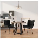  Blagovaonske stolice 2 kom crne baršunaste | shoptok.hr