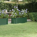 Furnova Visoka greda iz prašno premazanega jekla 114x40x36 cm zelena, (21921442) Cene