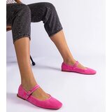 Gemre Dark pink square-toe ballet flats Pergasa | shoptok.hr