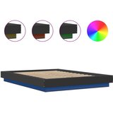 vidaXL okvir za krevet s led svjetlima crni 120 x 200 cm drveni | shoptok.hr
