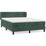 vidaXL Box spring postelja z vzmetnico temno zelen 140x190 cm žamet, (20900685) Cene