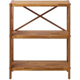 Unique Furniture Regal iz masivnega hrasta v naravni barvi 70x87 cm X-Shelf – Cene