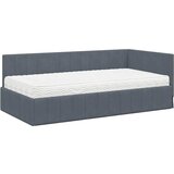 vidaXL Kotna postelja z vzmetnico Temno siva 90 x 200 cm Žamet, (5000069761) Cene