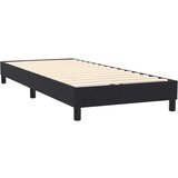 vidaXL Box spring postelja z vzmetnico črna 80x220 cm žamet | Shoptok.si