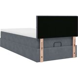 vidaXL otomanski okvir kreveta s madraca tamnosivi 80x200cm baršunasti | shoptok.hr