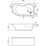 AQUAART kada elegant 170R/O - akrilna 1700X900X585 | shoptok.hr