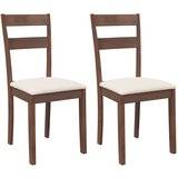Maison Chic Jedilni stoli - Vzorci stoli z blazinami 2 kosa Brown Solid Wood Rubber A1477, (22031061) Cene