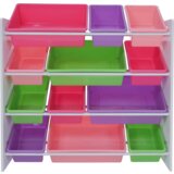Kondela Organizator/regal za igrače, bel/večbarven, MAISAN | Shoptok.si