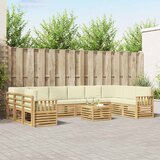  Set vanjskih sofa 8 kom. Bijela i Krem Poliester | shoptok.hr