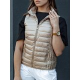 DStreet Women's quilted vest with stand-up collar STYLISHZ camel Cene