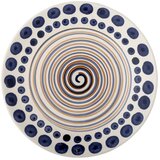 Bloomingville Bel/temno moder lončen krožnik ø 27 cm Shama – Cene