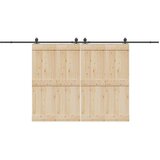 vidaXL Pribor za klizna vrata 213 cm čelični crni | shoptok.hr