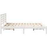  Krevetna konstrukcija Bijelo 135 x 190 cm Čvrsto borovo drvo | shoptok.hr