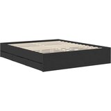 Krevetna konstrukcija Crna 160 x 200 cm Inženjersko Drvo | shoptok.hr