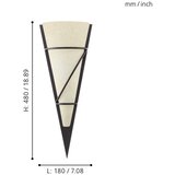 Eglo Pascal 1 zidna l./1, e14, antik-smeđa | Eponuda.com
