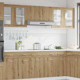 Viseći stakleni ormar Artisan hrast 80x31x60 cm izrađeno drvo | shoptok.hr