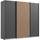 MID.YOU omara z drsnimi vrati, barve grafita, barve hrasta | Shoptok.si