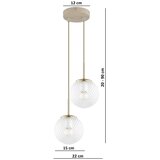 Brilagi luster na sajli STELLA 2xE27/60W/230V bež/zlatan | Eponuda.com