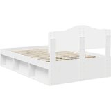  Konstrukcija postelje Bela 120 x 200 cm Masivno borovo les, (5000102519) | Shoptok.si