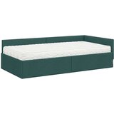  Kotni okvir postelje z matrico Drugo 2 pcs Zelena blago, (5000123419) | Shoptok.si