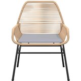  9-dijelni vrtni blagovaonski set s jastucima poliratan i staklo Smeđa 200 x 100 x 74 cm | shoptok.hr
