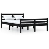 Furnova Posteljni okvir črn iz trdnega lesa 120x200 cm, (21935457) | Shoptok.si