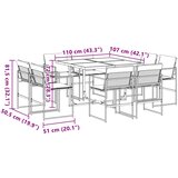  9-dijelni vrtni blagovaonski set s jastucima crni od tekstilena | Eponuda.com