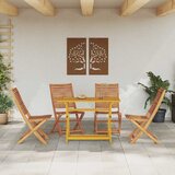  Vrtni set za objed 5 kom. Smeđa Čvrsto drvo akacije 110 x 55 x 75,5 cm | shoptok.hr