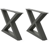  noge kavne mizice 2 kosa antracit 50x(30-31,3) cm jeklo | Shoptok.si