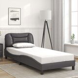  The Living Store Posteljni okvir z vzglavjem siv 80x200 cm umetno usnje - Posteljni Okvir, (21502863) | Shoptok.si
