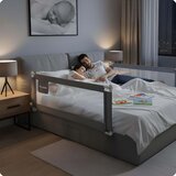 Nukido zaštitna ograda za krevet, sigurnosna vrata, brava, 160 cm, NK-227, siva | shoptok.hr